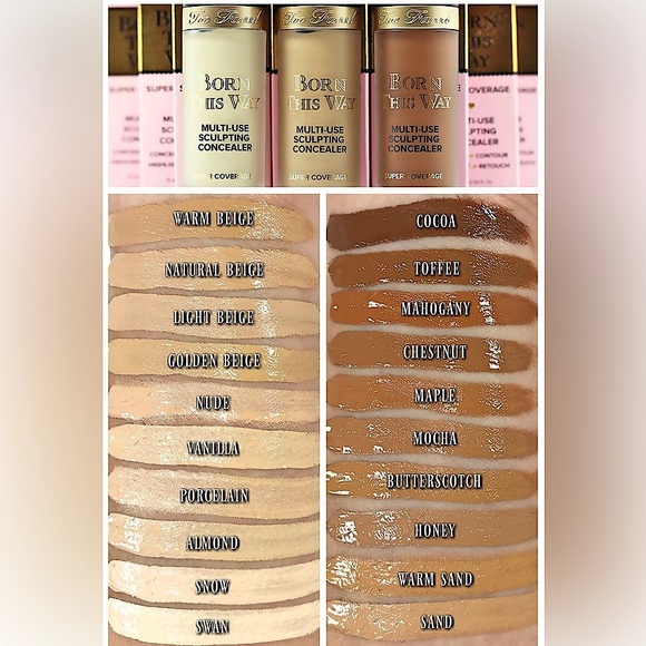 🎉HP🎉🆕🖤TOO FACED: BTW SUPER COVERAGE Concealer: Natural Beige - Picture 6 of 9